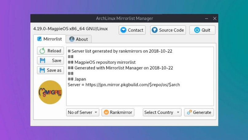 Mirrorlist Manager (ArchLinux)